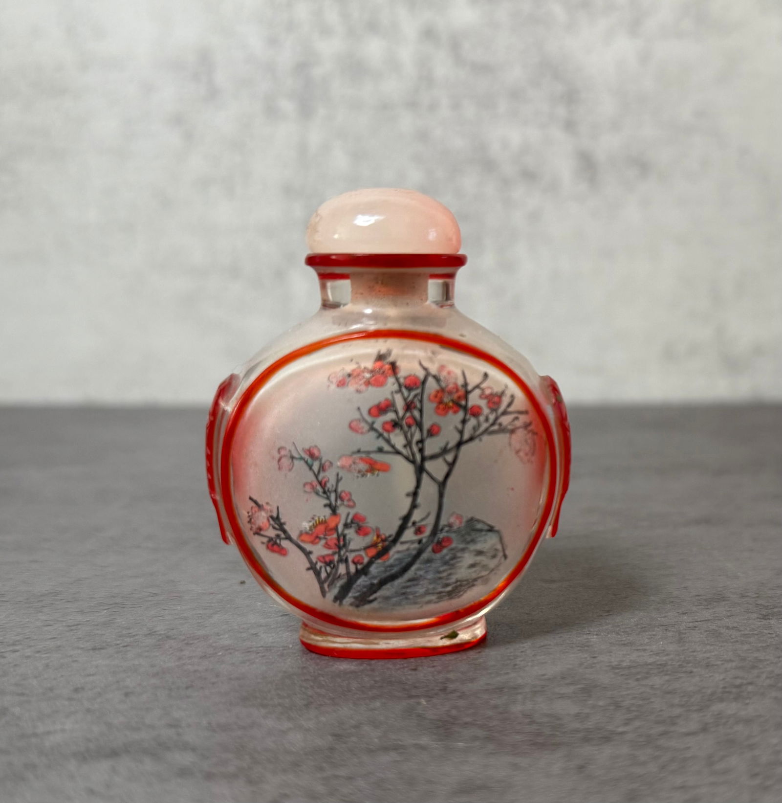 Chinese Overlay Glass Inside Painted Snuff Bottle with Landscape - 2
