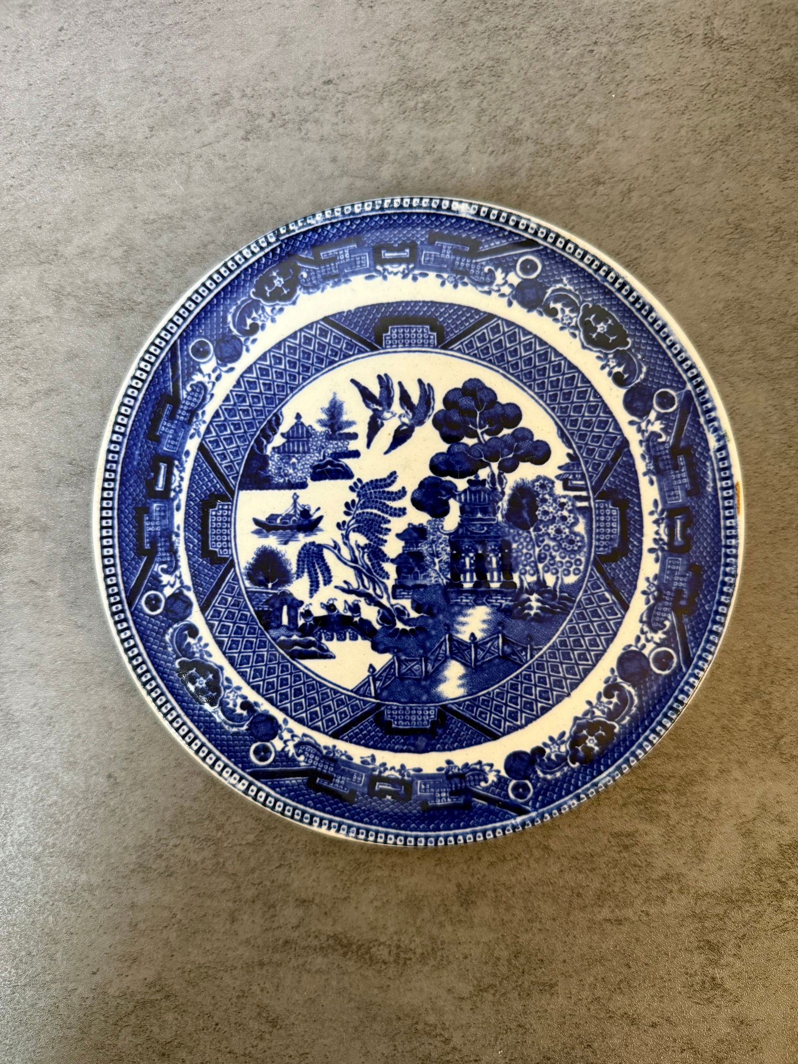 Collection of Blue & White Transferware Plates Including Booths Willow, Staffordshire & Others, 20th - 2