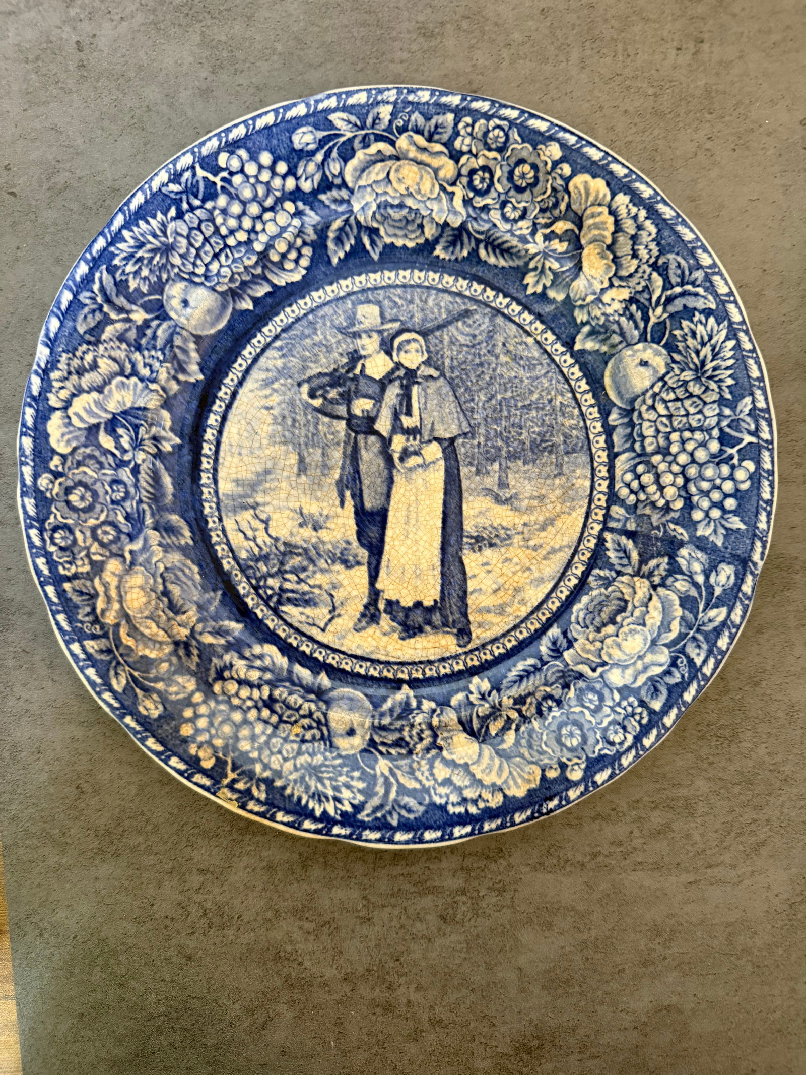 Collection of Blue & White Transferware Plates Including Booths Willow, Staffordshire & Others, 20th - 9