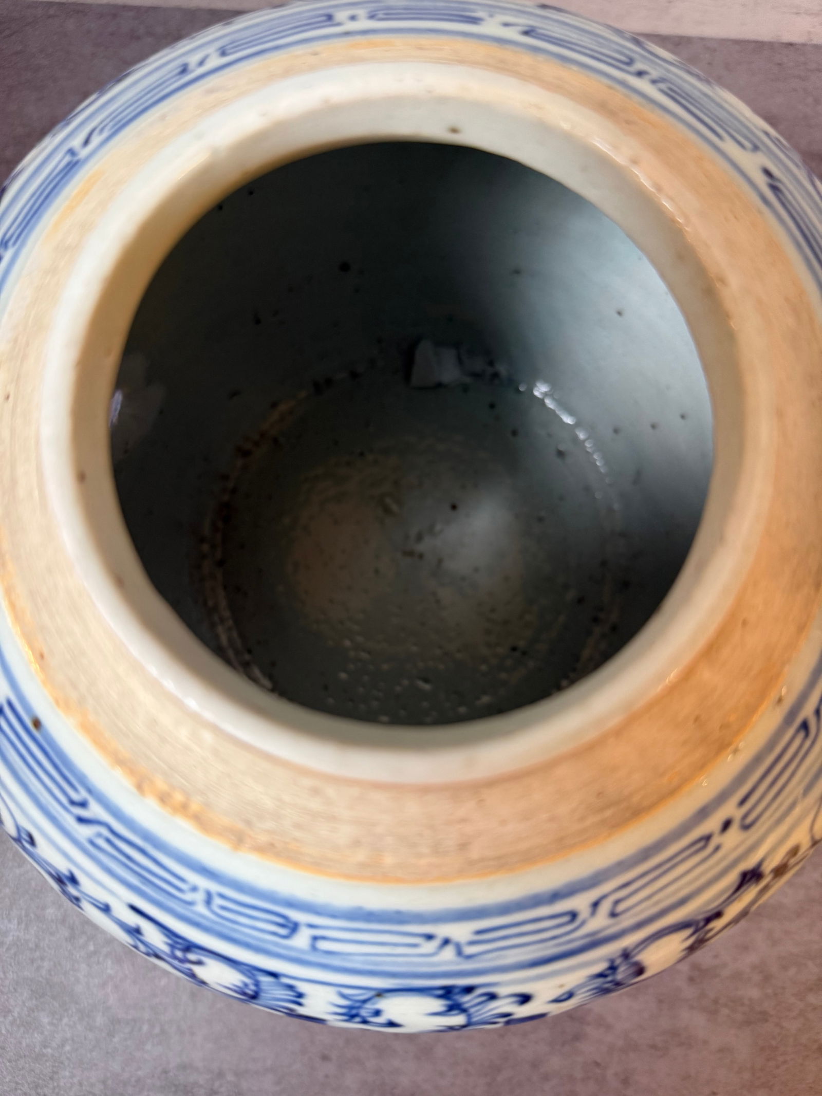 Chinese Blue & White Double Happiness Jar and Brush Holder - 2