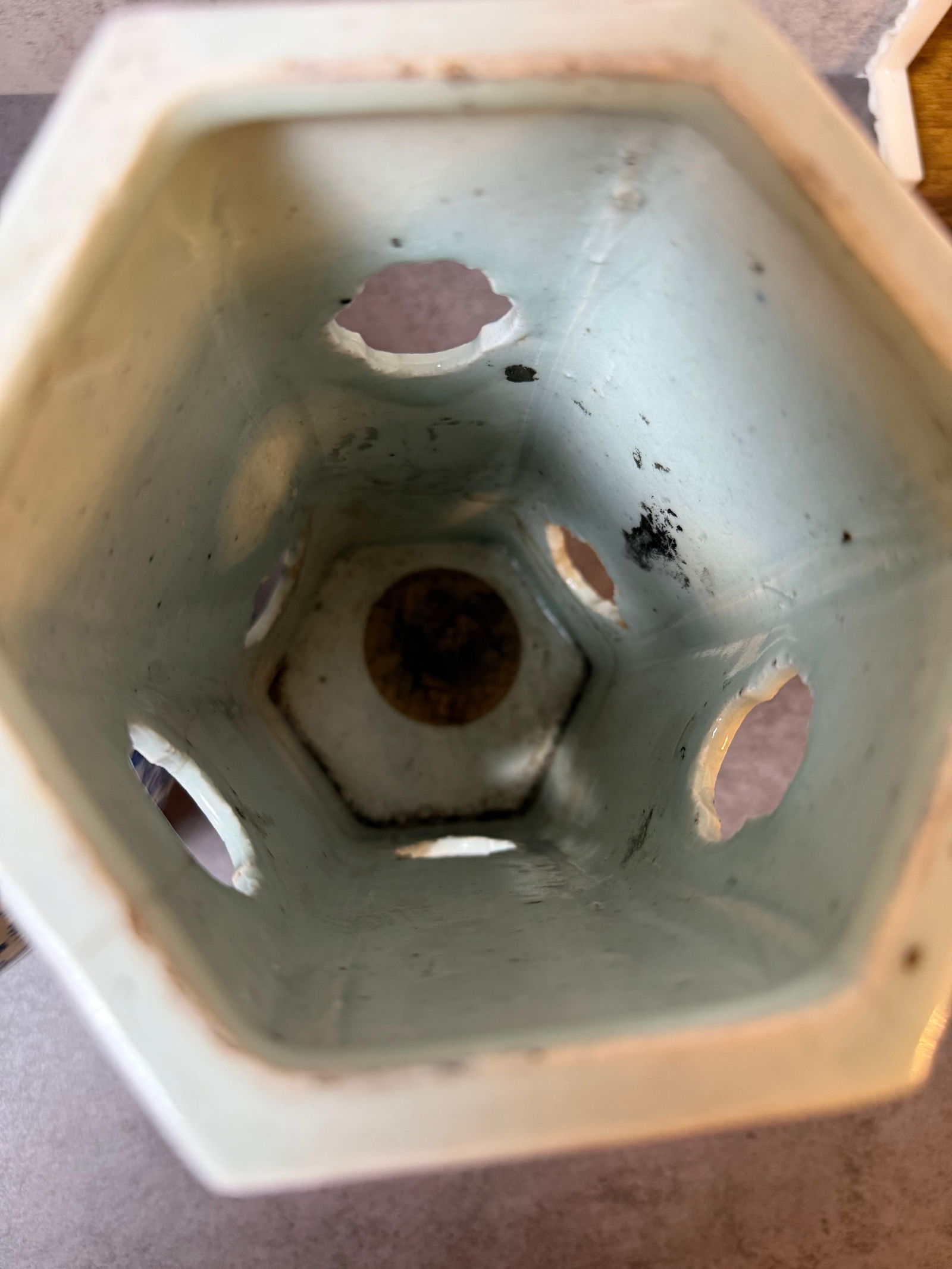 Chinese Blue & White Double Happiness Jar and Brush Holder - 3