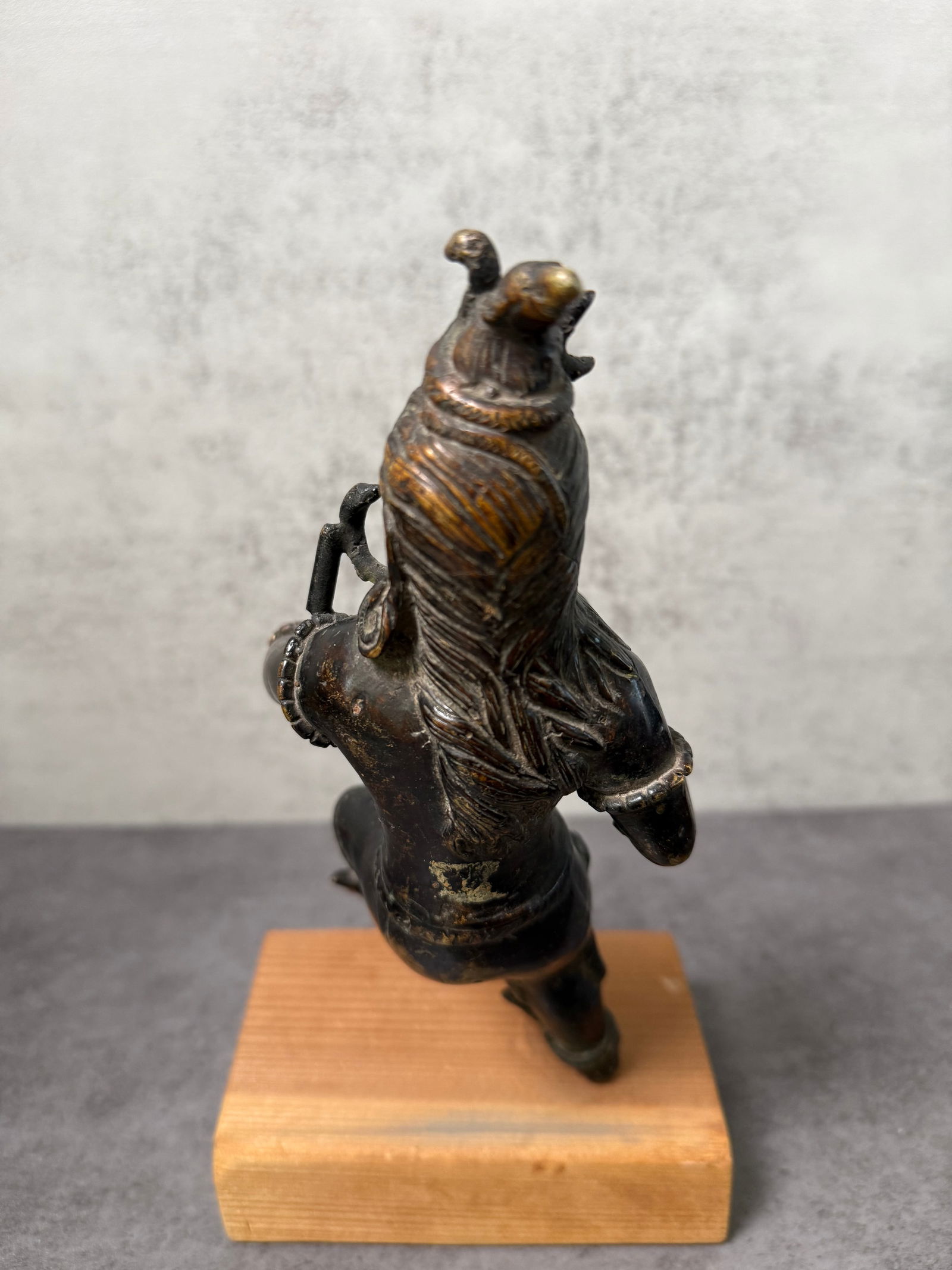 Antique Indian Style Bronze Dancing Shiva Figure on Stand - 3