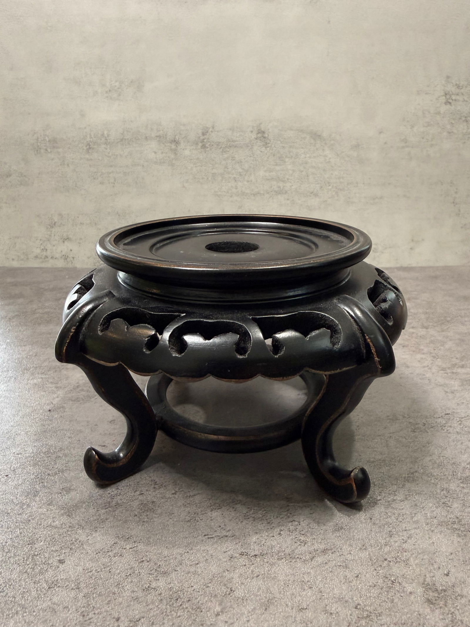 Group of Chinese Carved Wooden Display Stands for Vases and Objects - 6