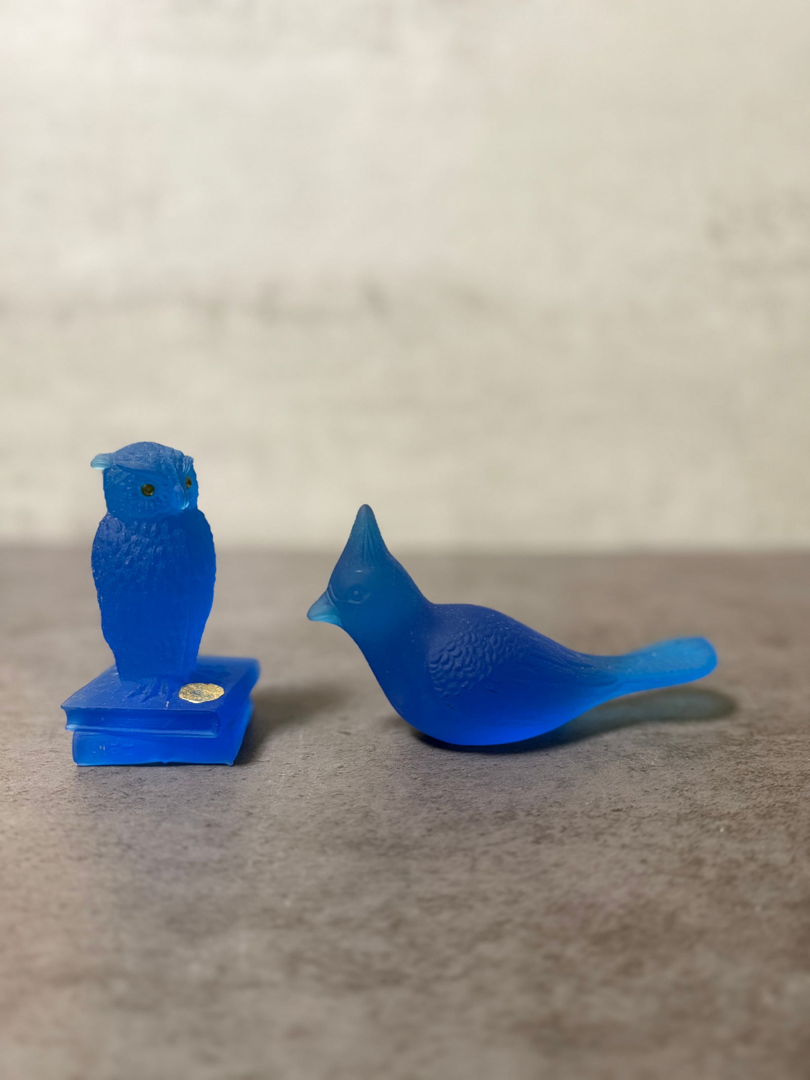 Vintage Blue Glass Figural Collection, Animals and Avon Car Perfume Bottle Lot - 3