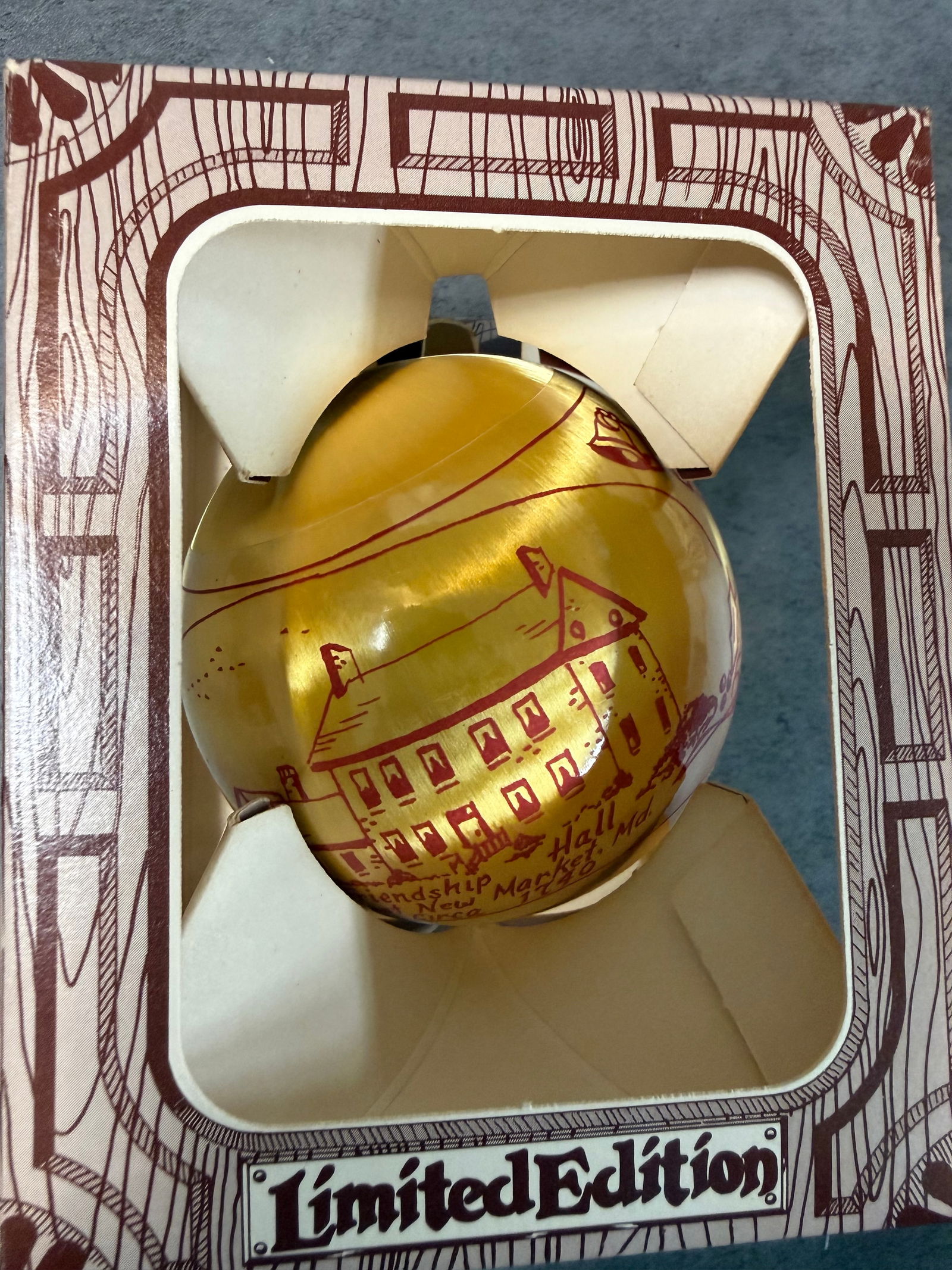 Lot of 7 Vintage Limited Edition Christmas Ornaments, Silk Wrapped Decorative Holiday Baubles in Box - 7