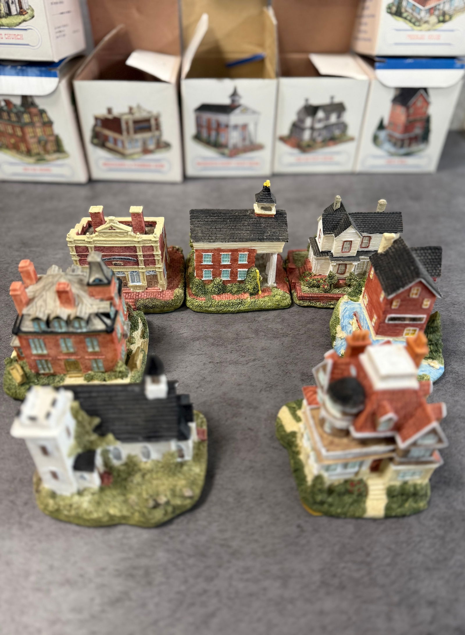 Lot of Vintage Building Ornaments, Limited Edition Village Houses & Landmarks in Original Boxes - 2