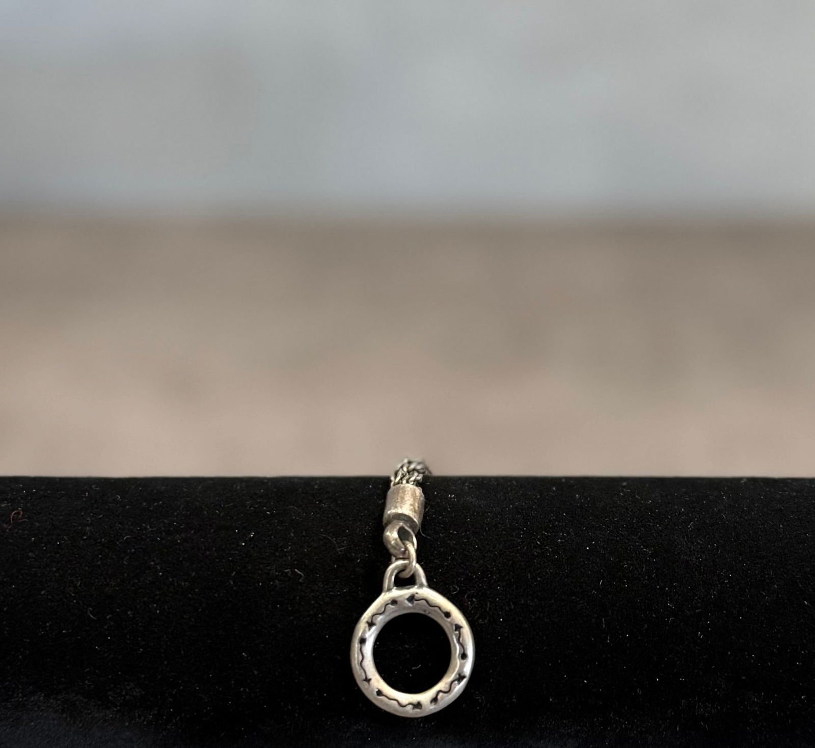 Vintage Sterling Silver Bracelet with Dog Bone Charm & Toggle Clasp – Braided Chain Design - 3