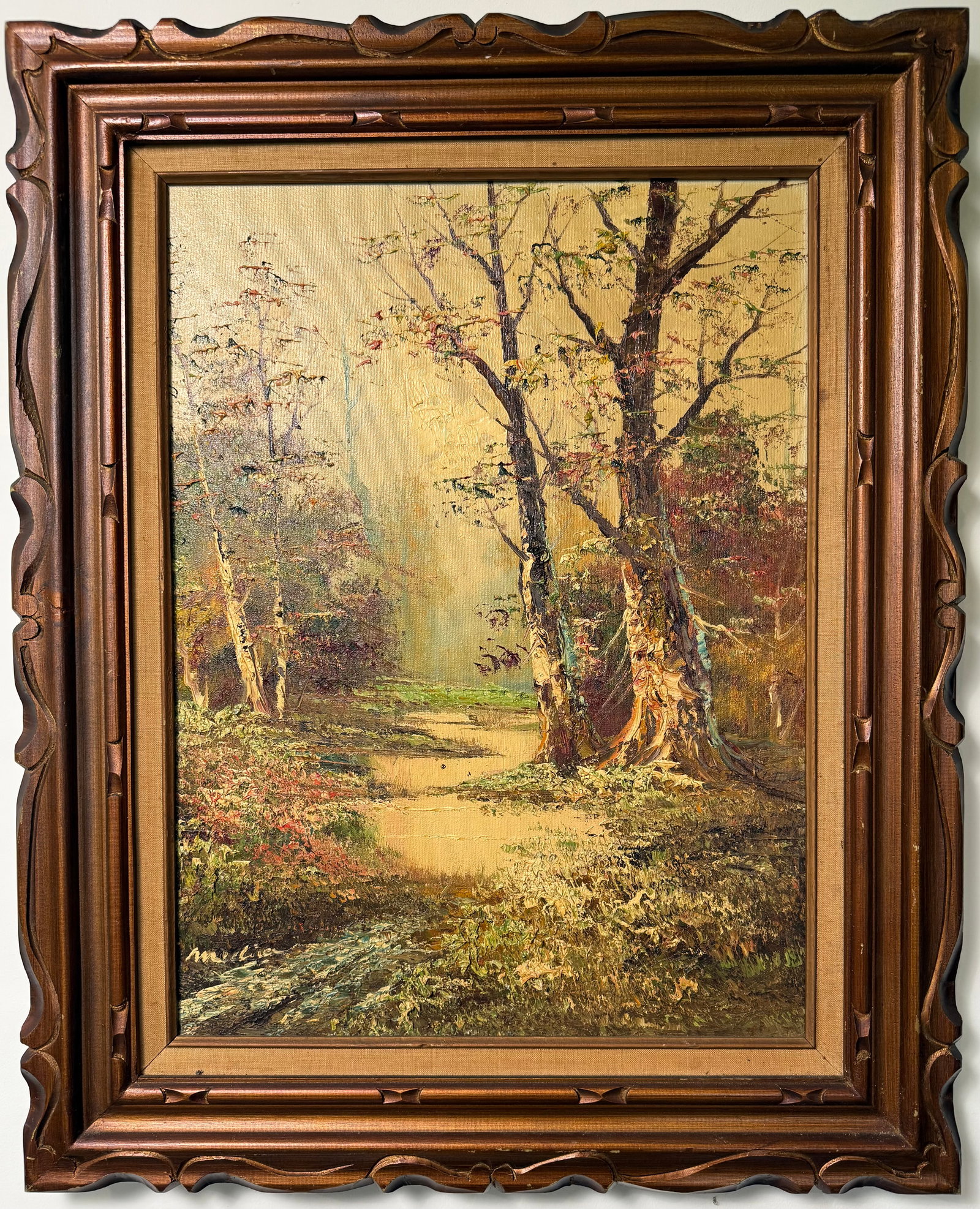 Woodland Landscape Oil on Canvas, 26 x 31 in - 2