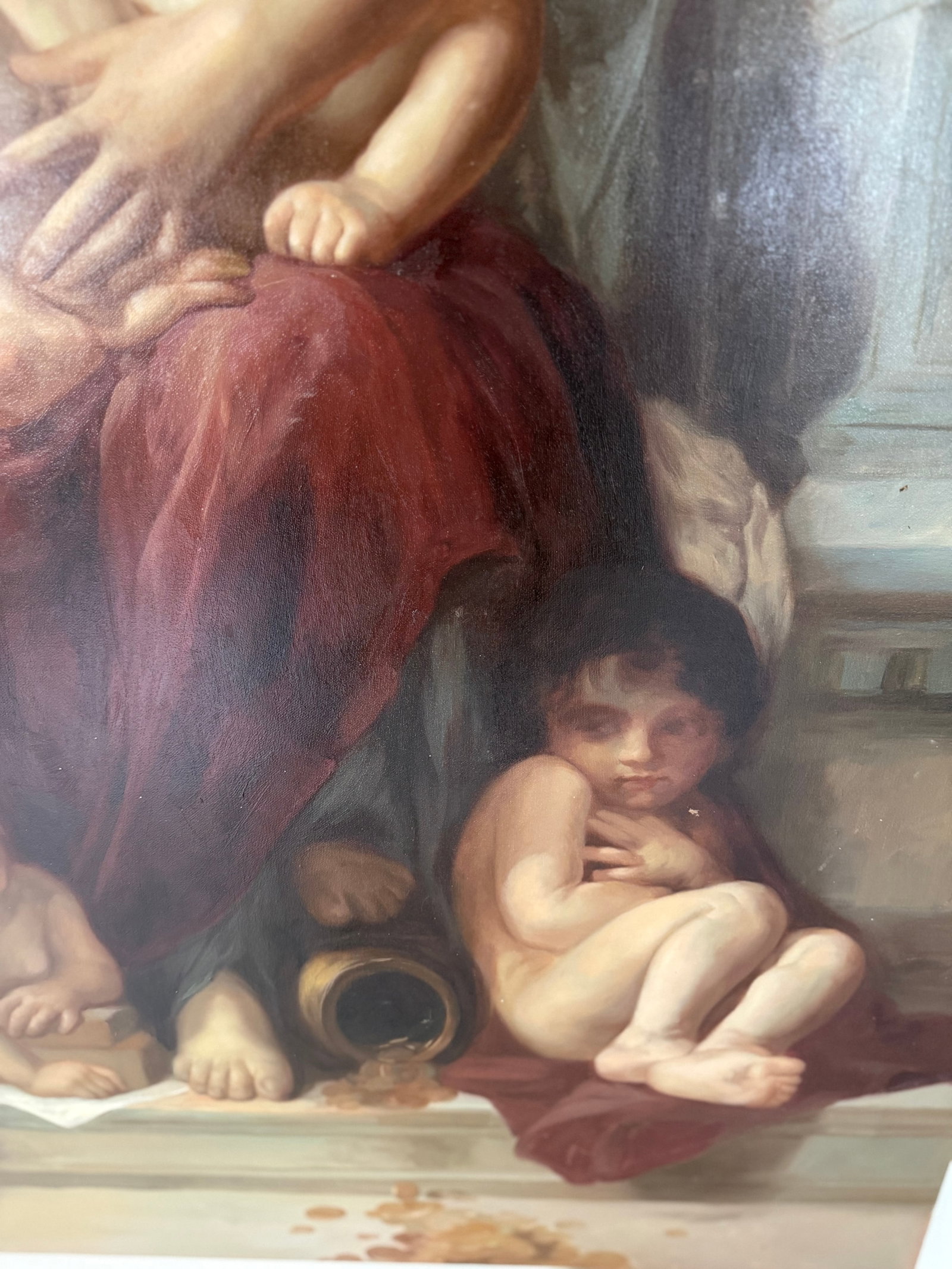 After William Adolphe Bouguereau (1825–1905), “La Charité,” Signed Canvas Painting - 3