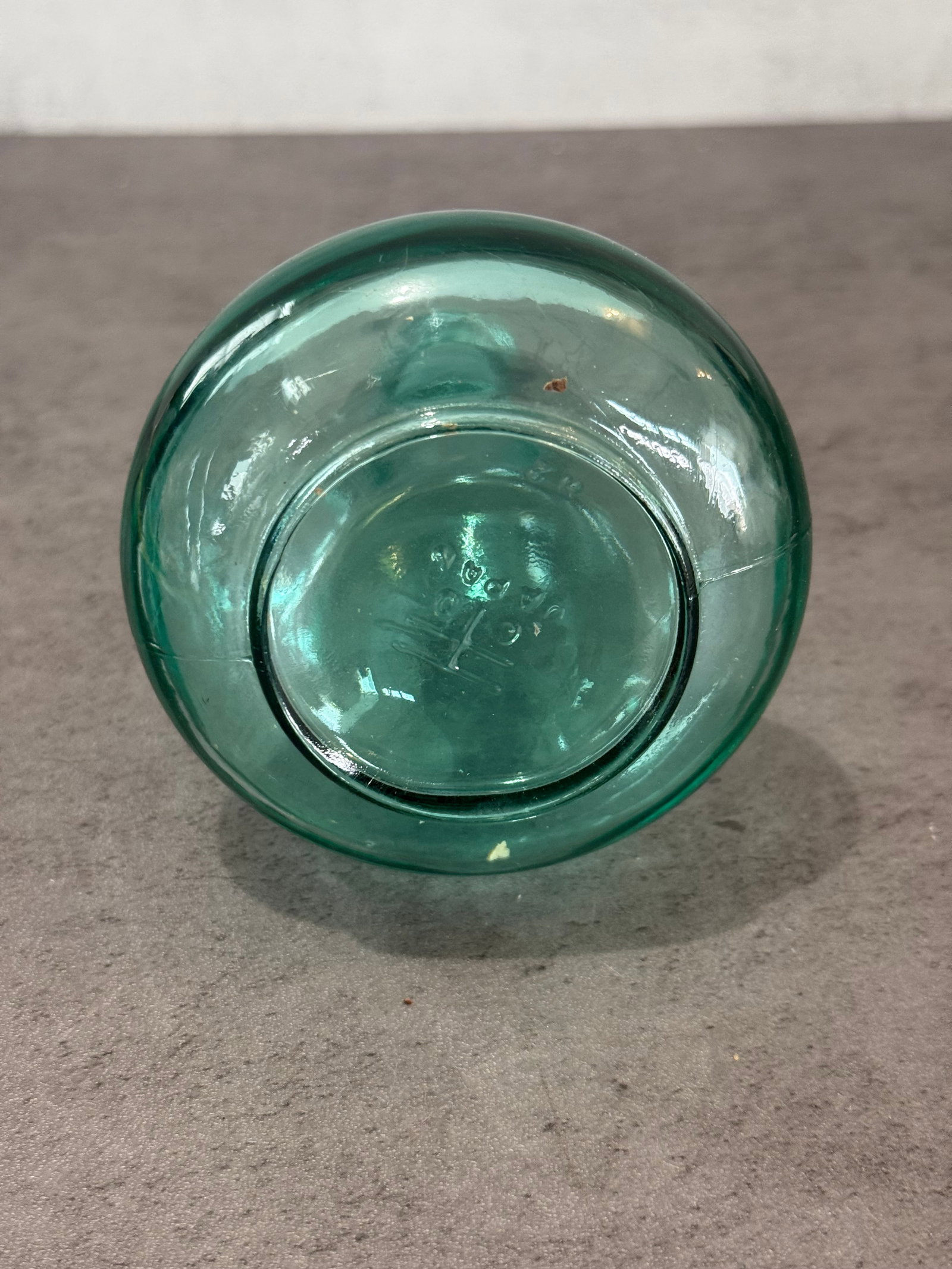Japanese Green Glass Bud Vase with Long Neck - 2