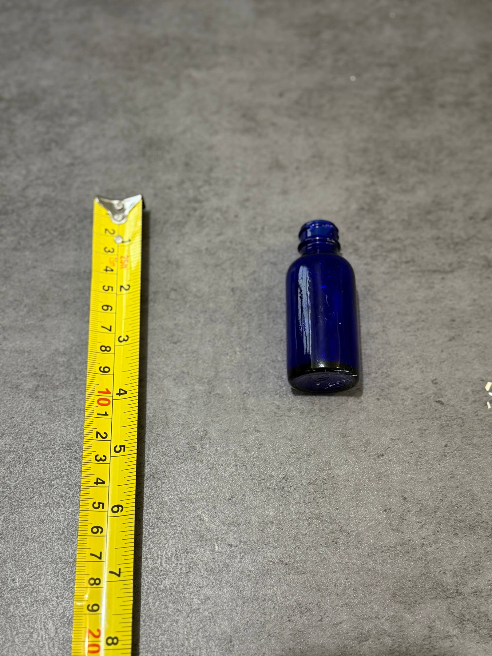 Vintage Cobalt Blue Glass Boston Round Bottle - 3