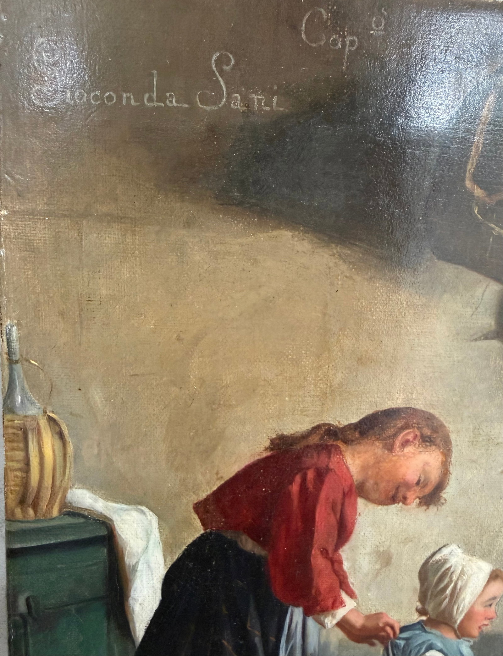 Continental Genre Scene Painting on Canvas After Gioconda Sani - 4