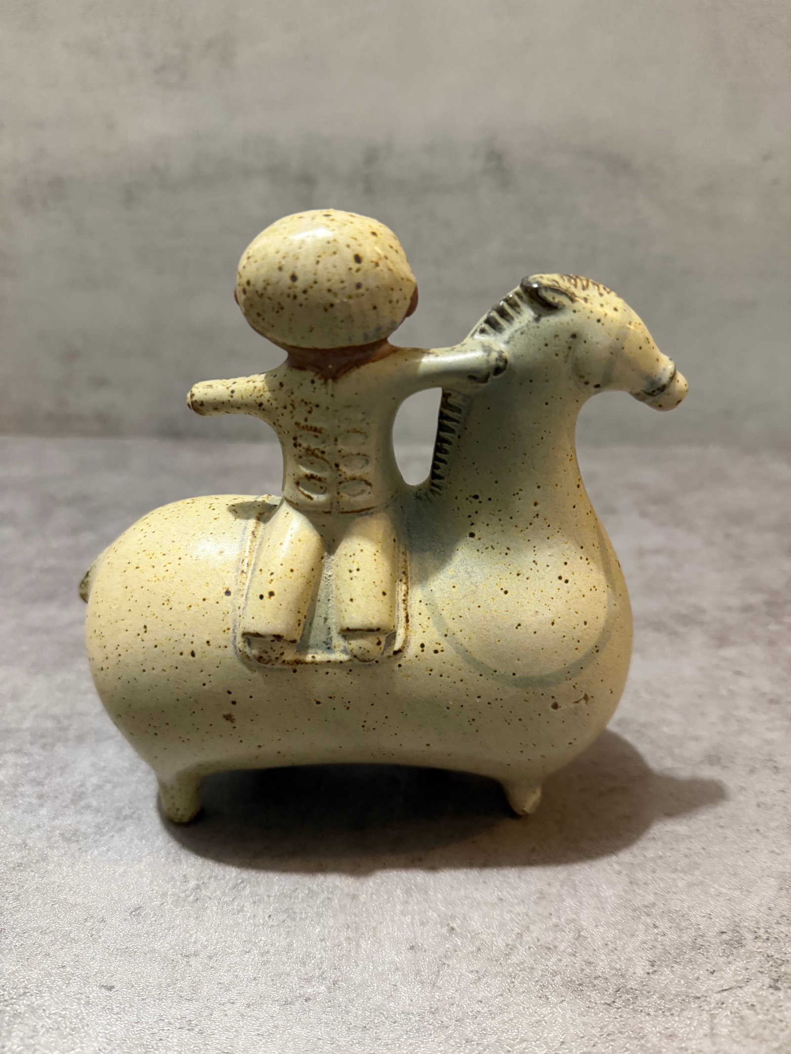 Vintage Mod Horse and Boy Ceramic Figurine - Lisa Larson Gustavsberg and Stid Lindberg Style - 2