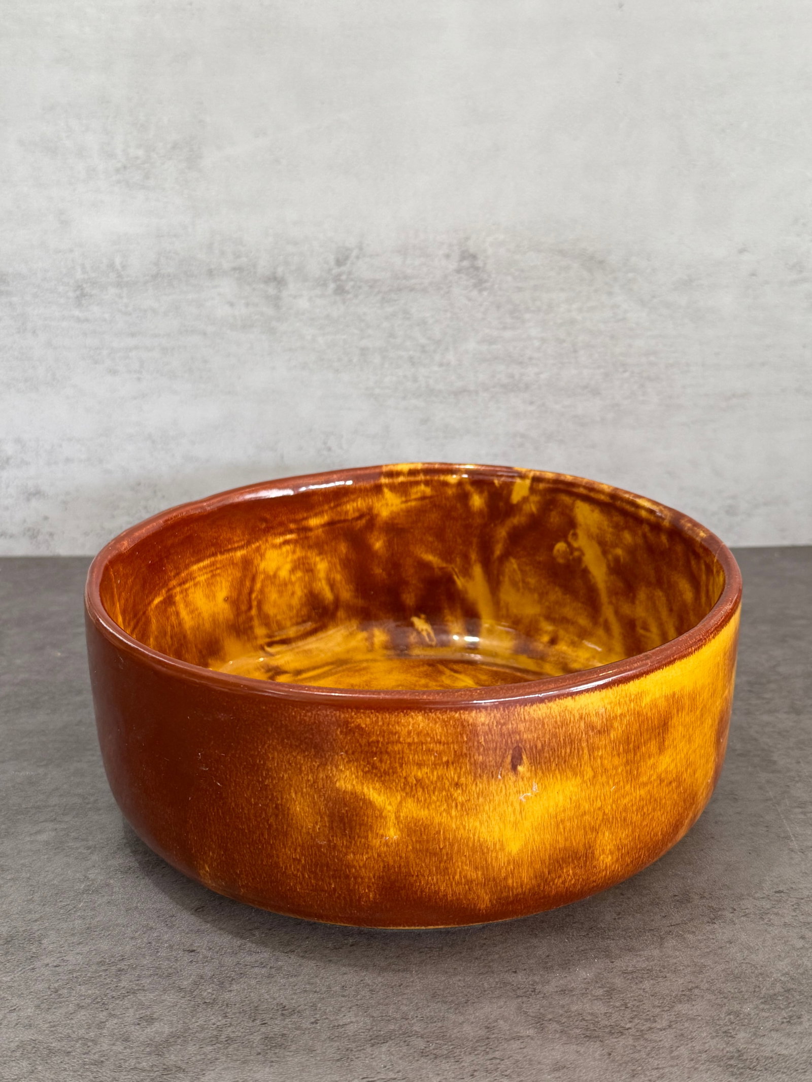 Haeger Style Drip Glaze Pottery Bowl Planter - 2