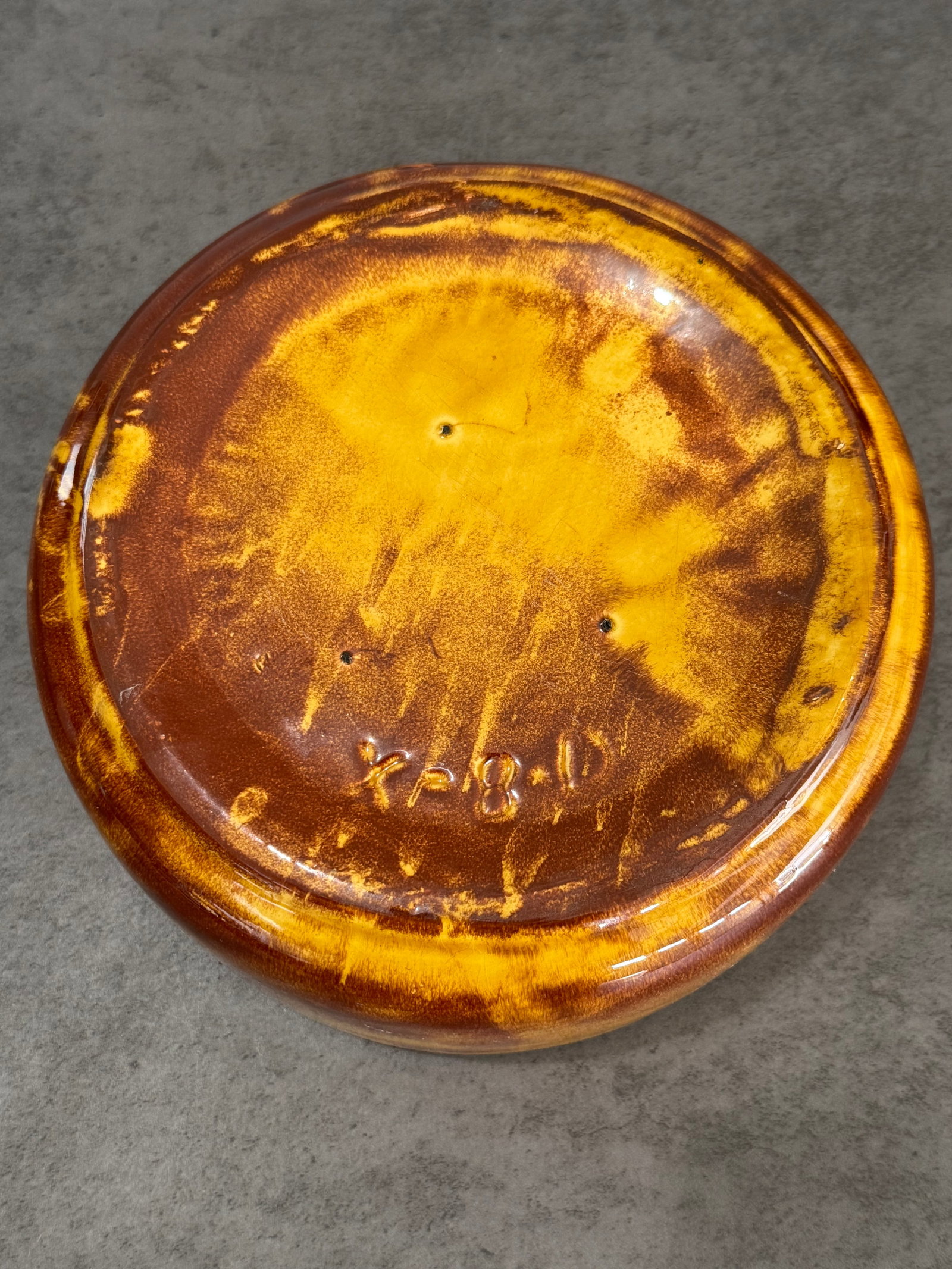 Haeger Style Drip Glaze Pottery Bowl Planter - 3