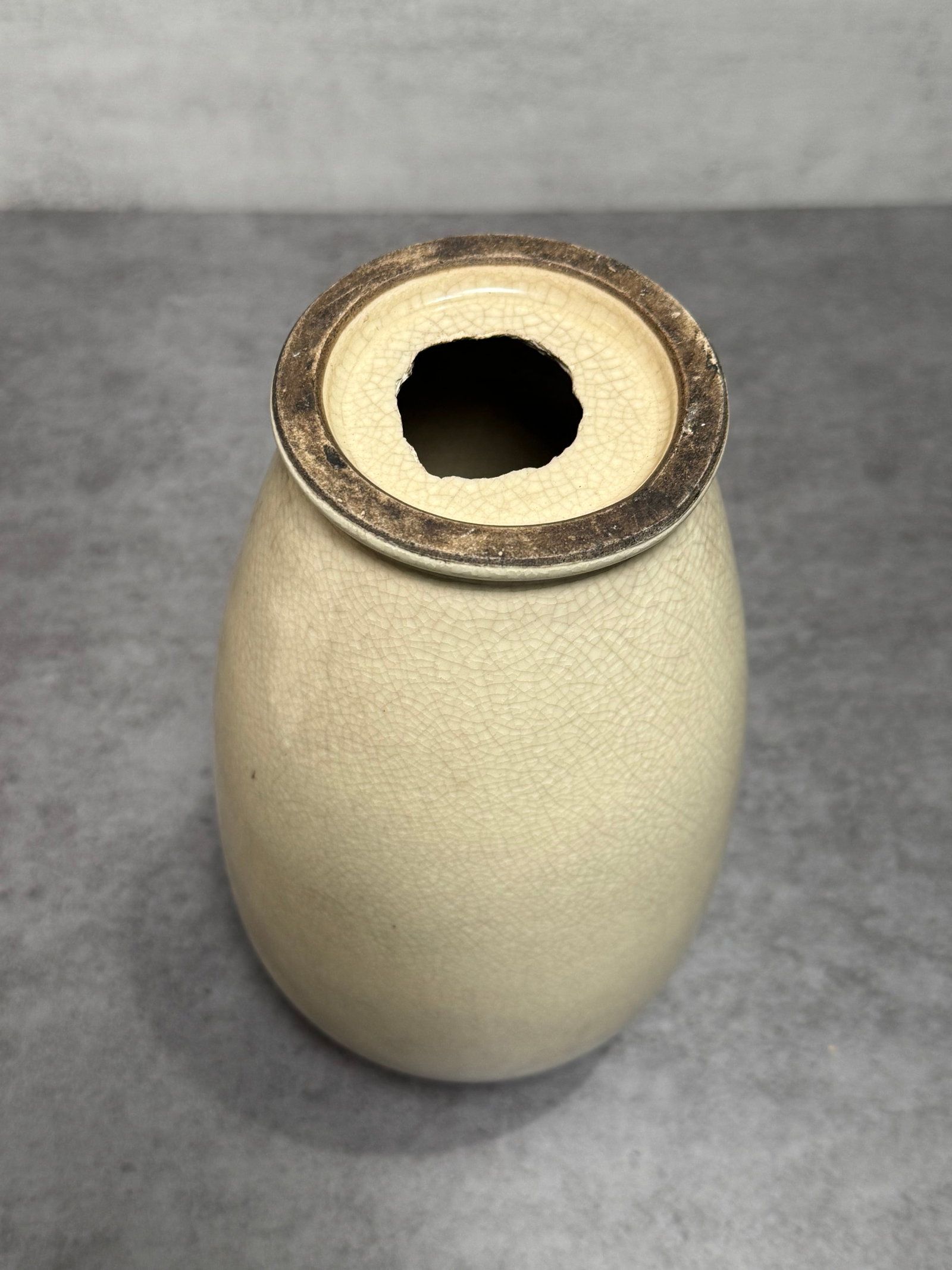 Chinese Crackle Glazed Porcelain Vase Mounted as Lamp Base - 2
