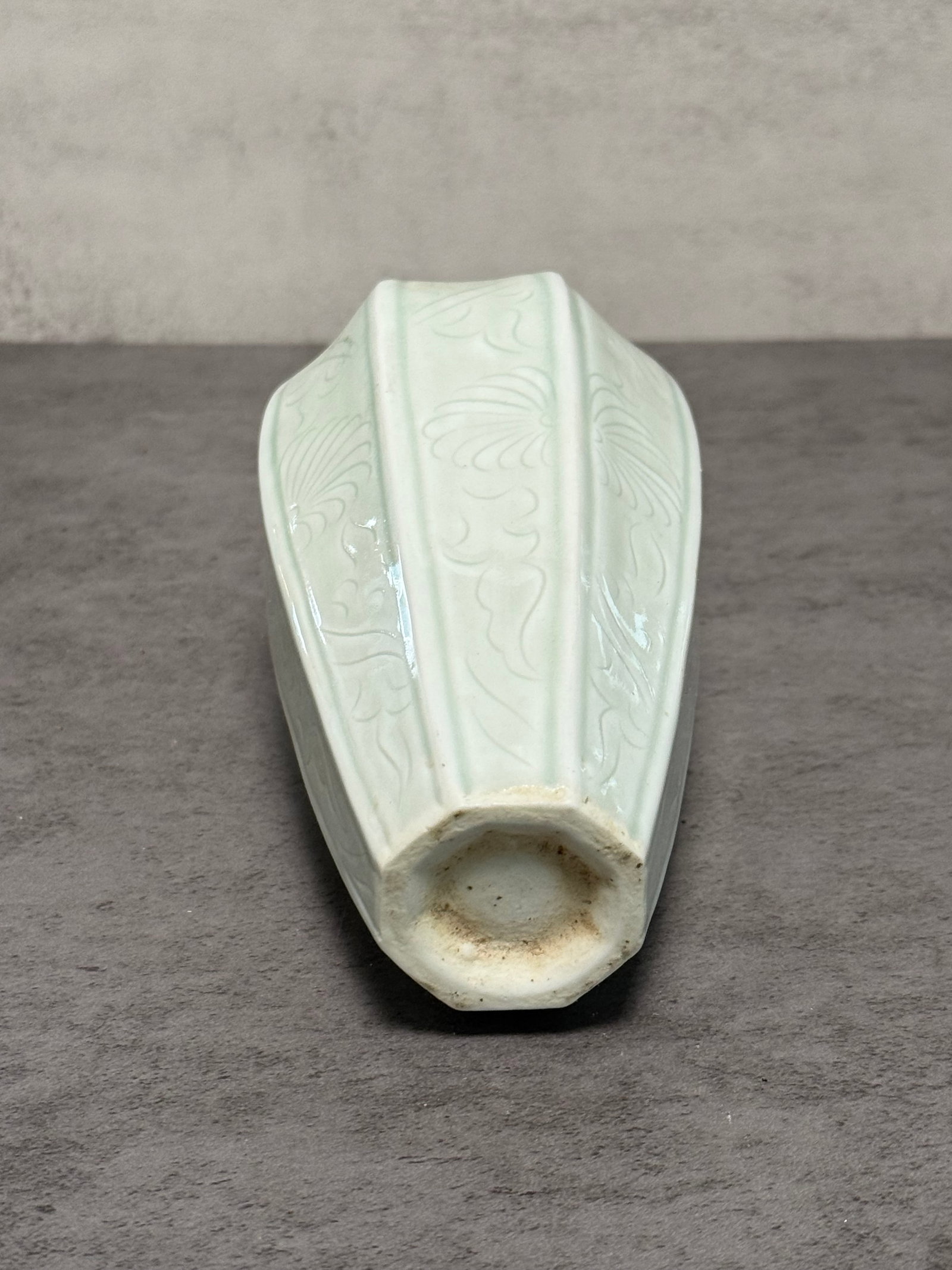 CHINESE CELADON GLAZED HEXAGONAL VASE - 2