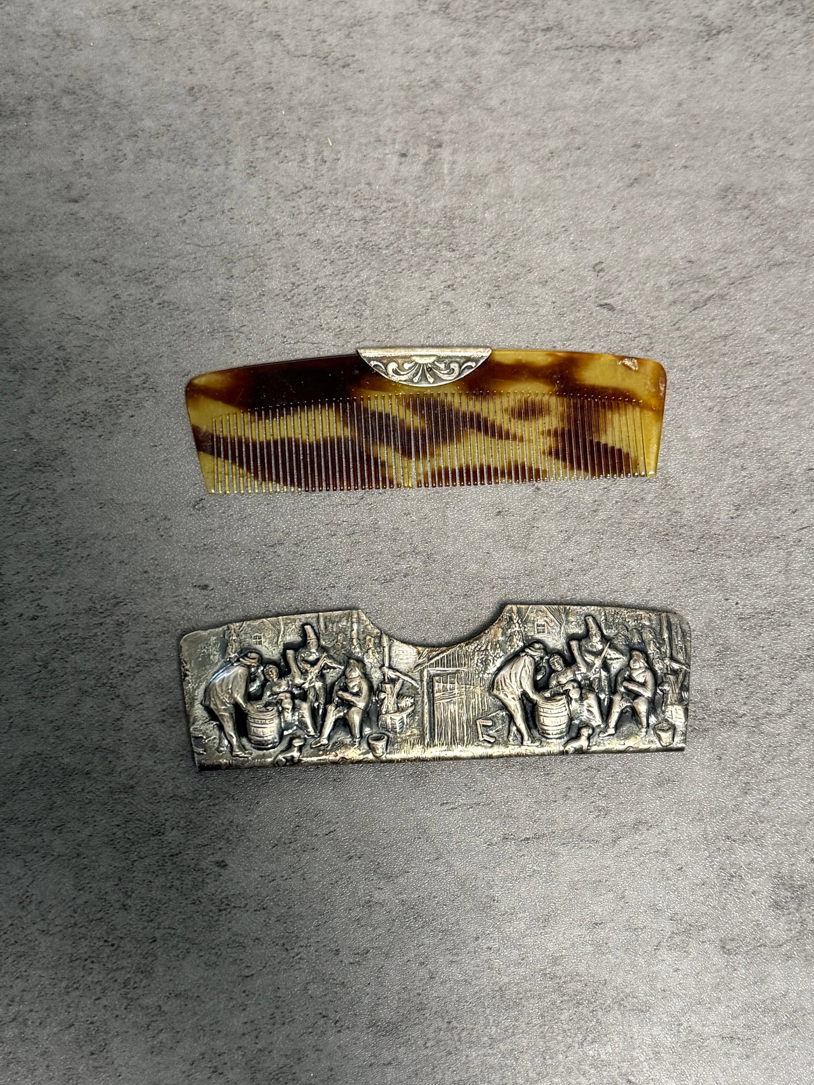 CELLULOID COMB & METAL MATCH HOLDER - 2
