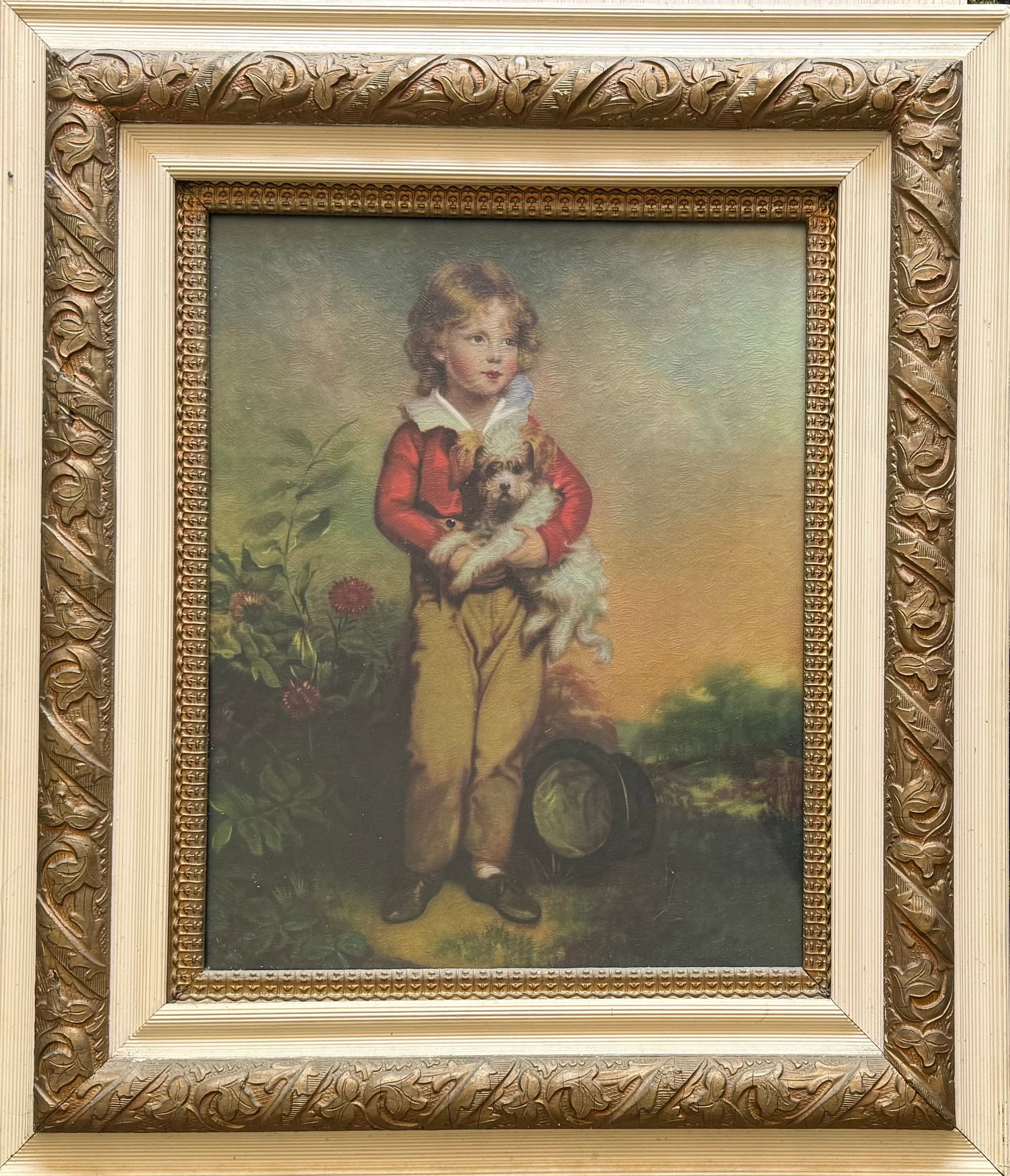 Pair Of Framed Victorian Style Child Portrait Oil Prints - 2