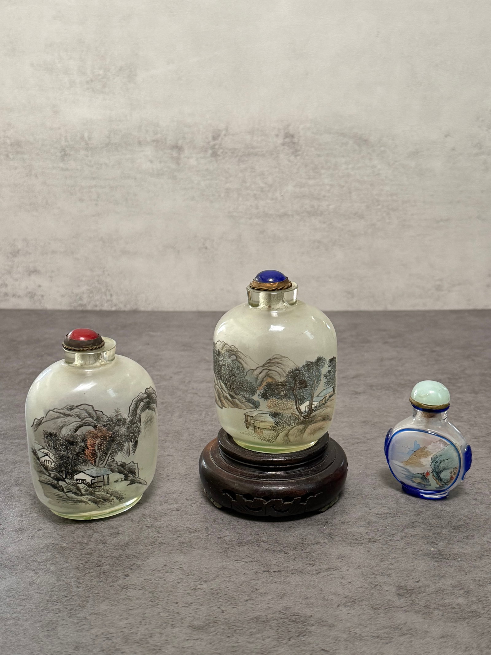 Three Chinese Inside Painted Glass Snuff Bottles (1 of 2)