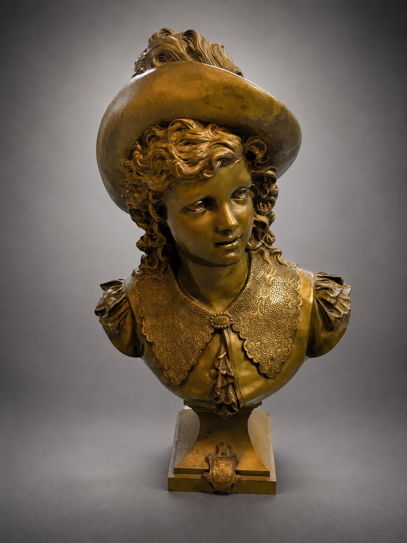 Neoclassical Female Bronze Bust (1 of 1)