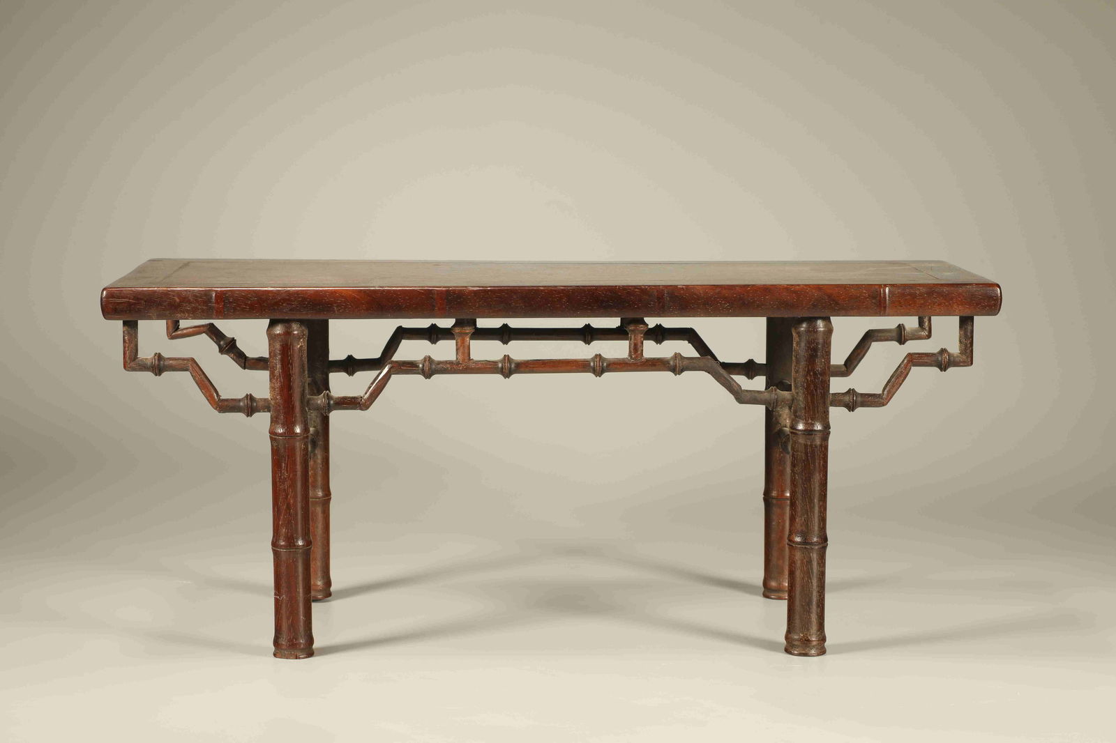 Qing Dynasty Purple Sandalwood Woodcarving Bamboo Knot Pattern Table (1 of 6)