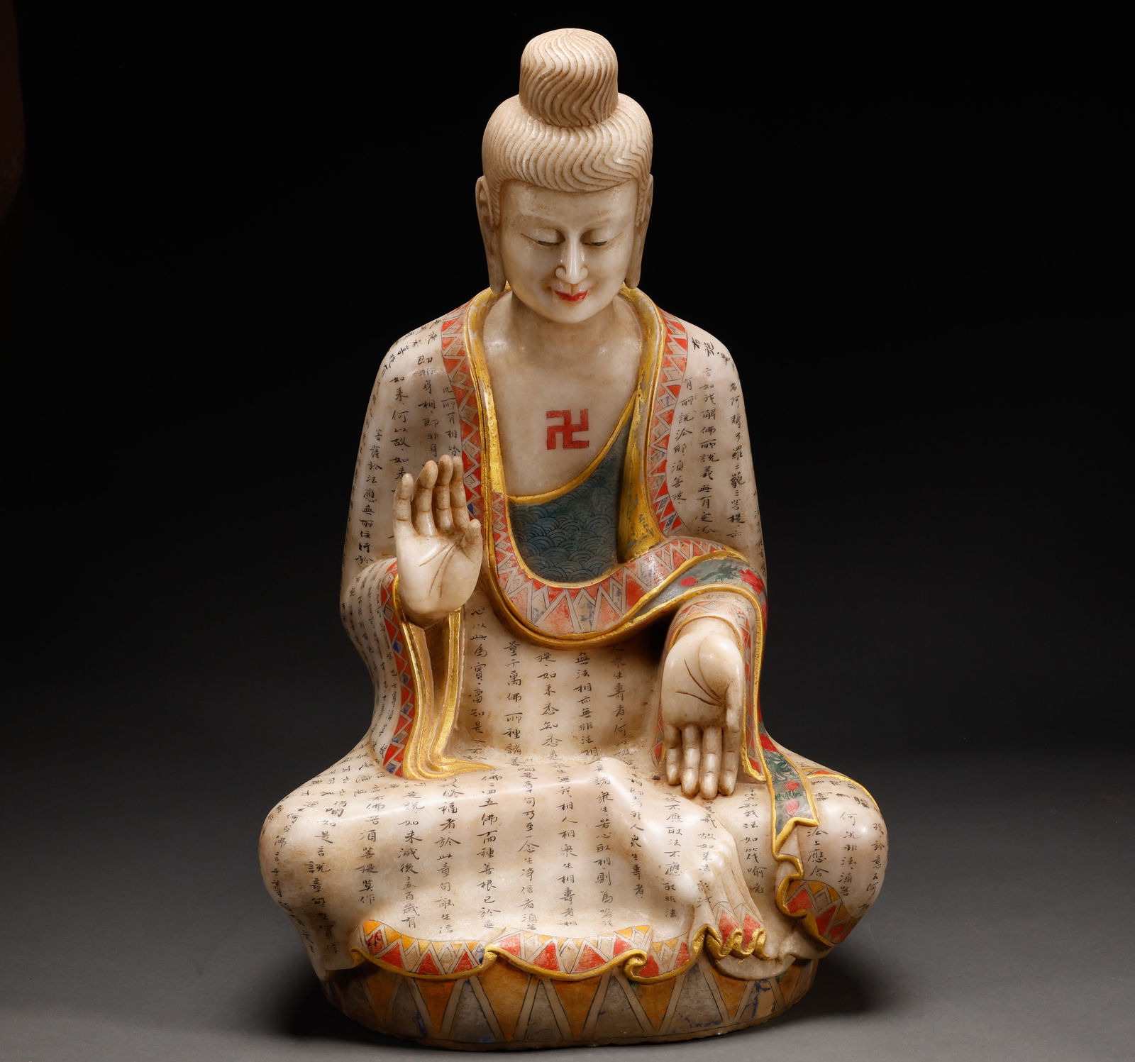 White Marble painted Buddha statues before the Ming Dynasty (1 of 10)
