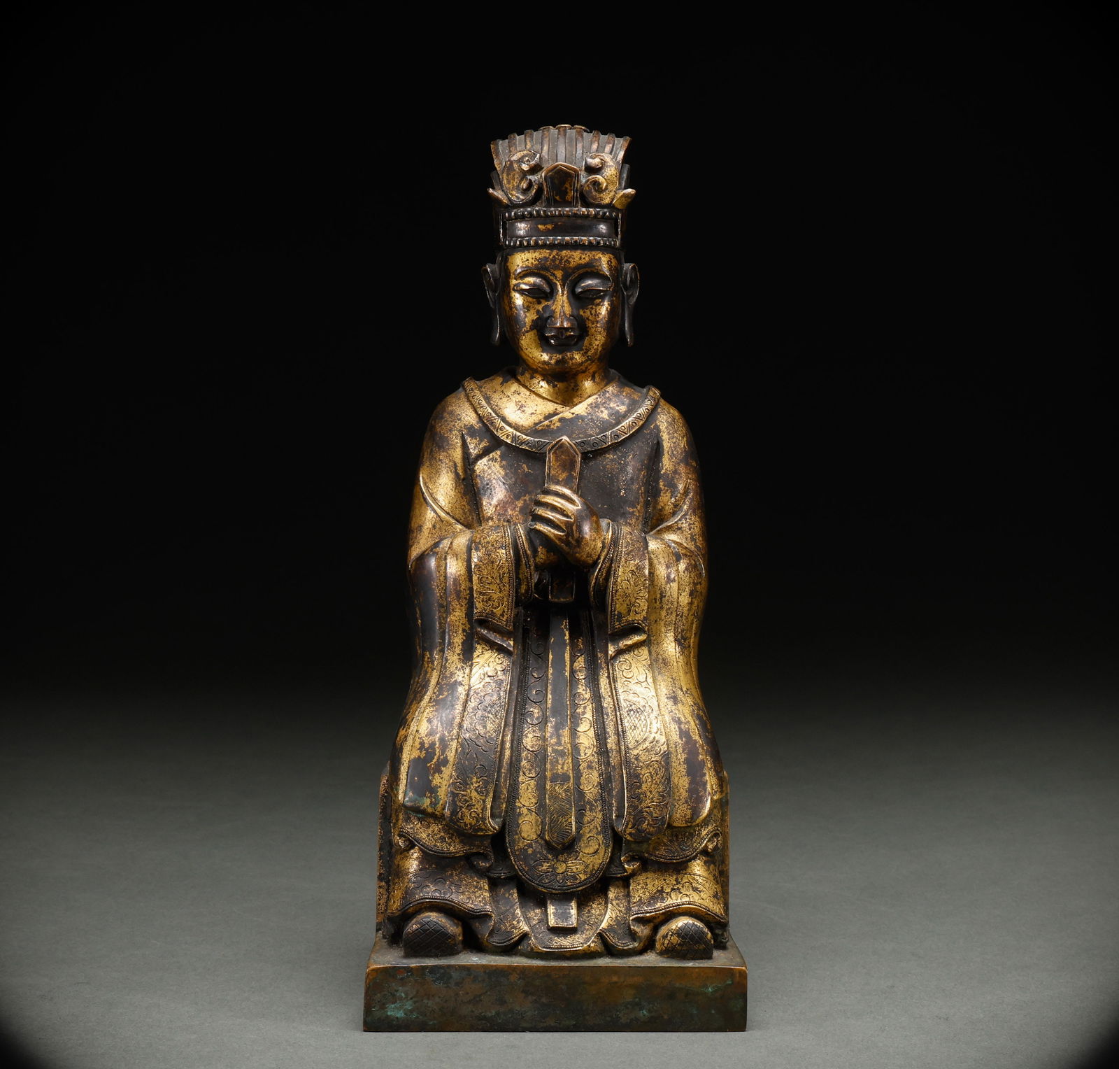 Bronze gilded official statues from the Qing Dynasty (1 of 9)