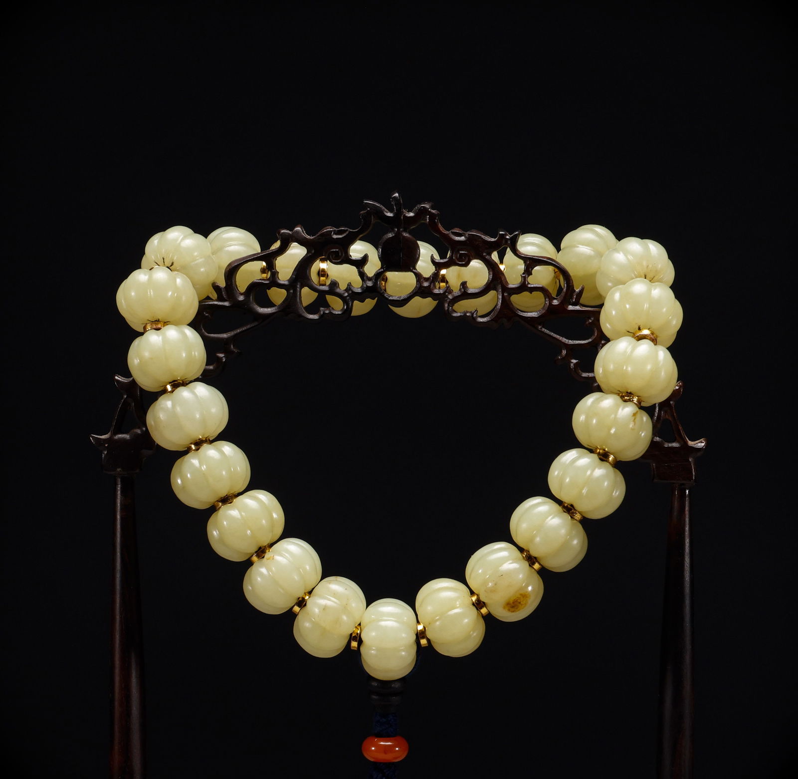 Qing Dynasty Hetian Huangyu Hand String (1 of 7)
