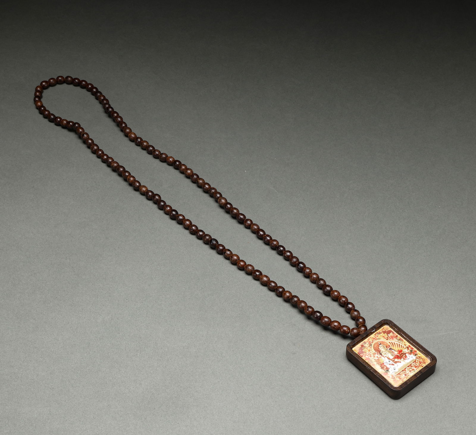 Qing Dynasty Qinan Agarwood Tangka (1 of 6)