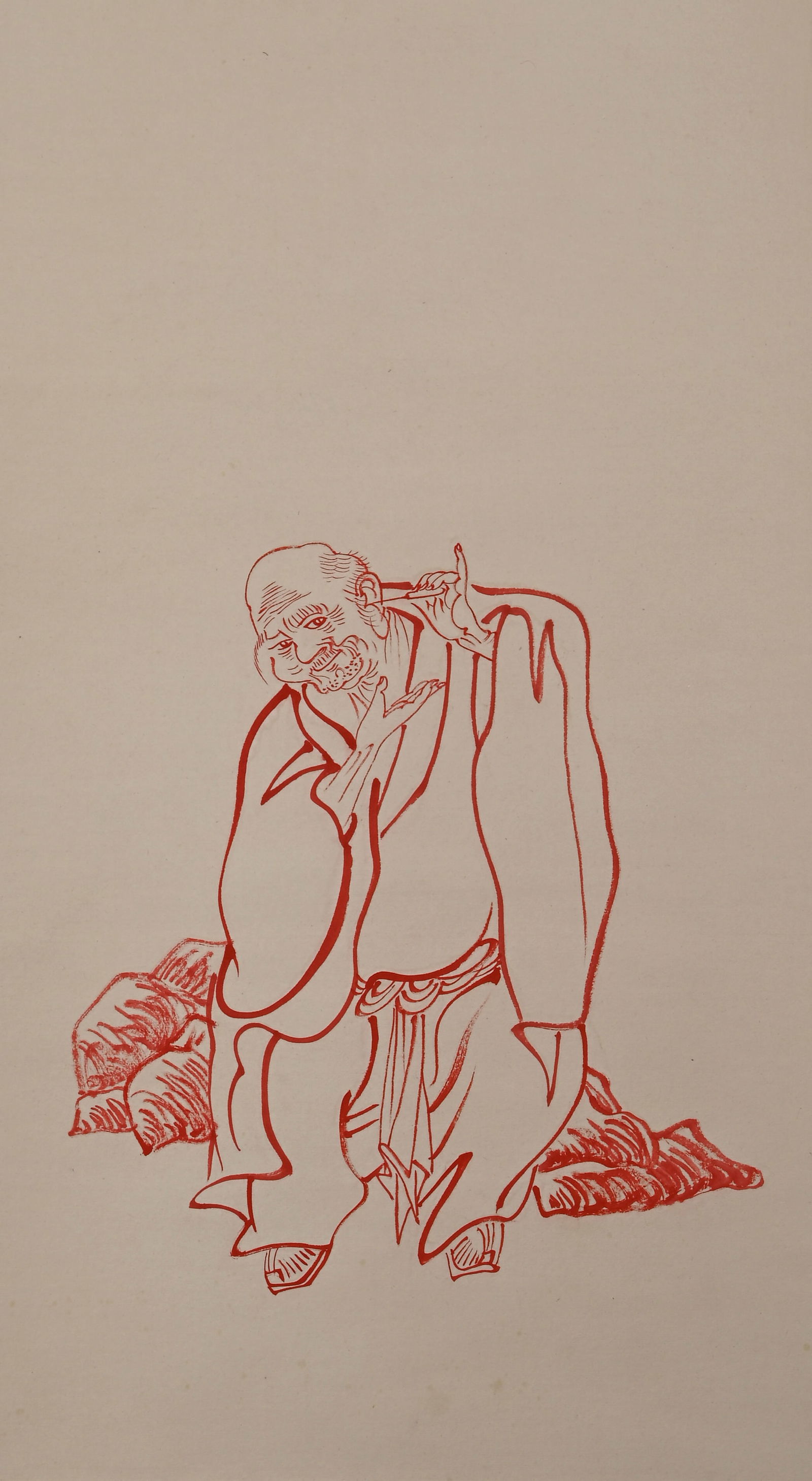 Hongyi Scripture Arhat Drawing Vertical Axis - 5