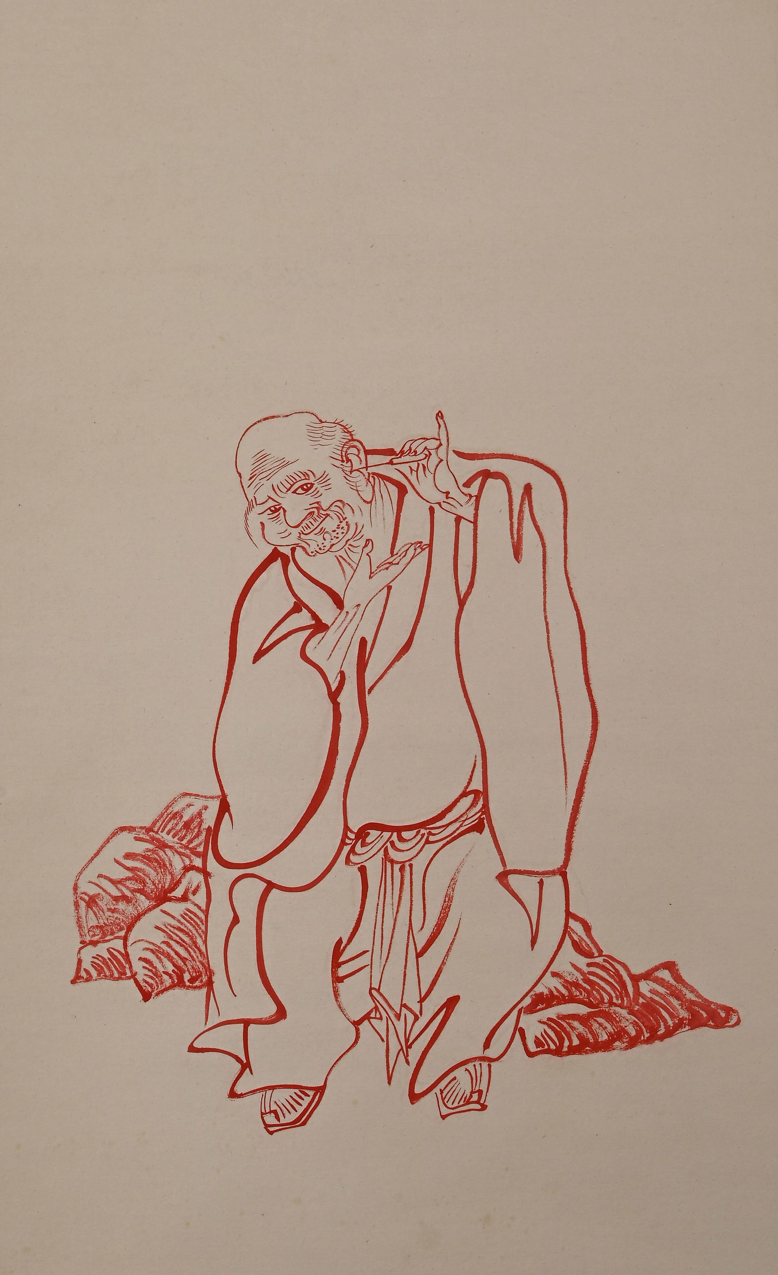 Hongyi Scripture Arhat Drawing Vertical Axis - 8