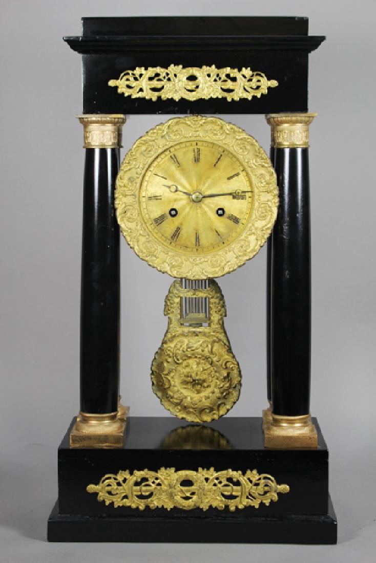 French Empire Charles X Portico Column Clock (1 of 9)