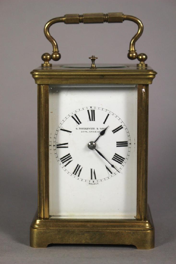 19th C. French Brass Carriage Clock S. Nordlinger & (1 of 10)