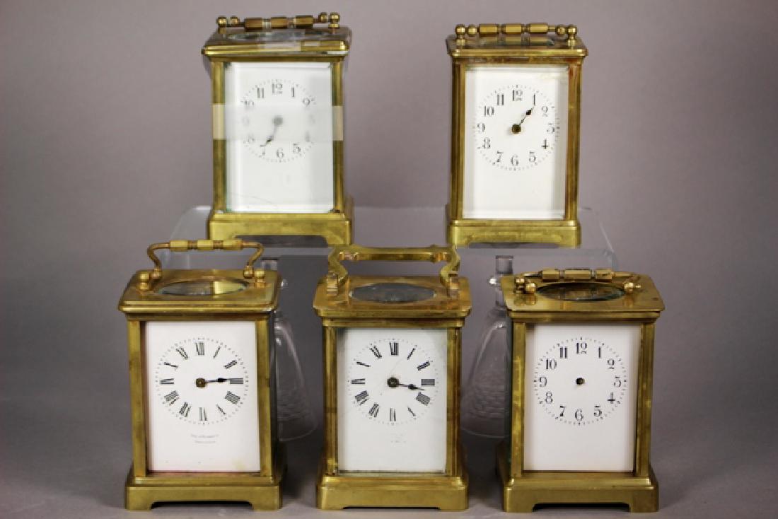 Five 19th Century French Brass Carriage Clock (1 of 7)