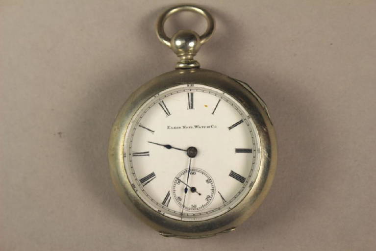 Elgin Pocket Watch In Deuber Silverine Watch Case