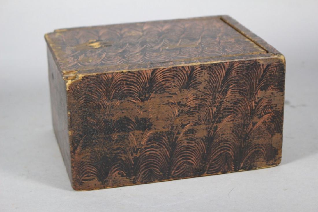 19th C. New England Salmon Painted Document Box (1 of 7)