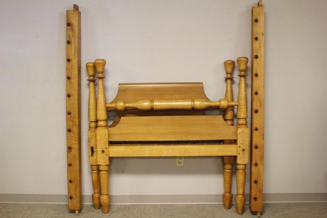 Early 19th Century Tiger Maple Rope Bed (1 of 7)