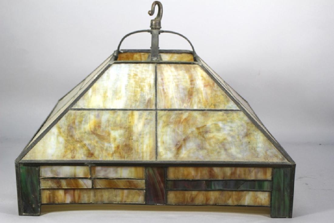 Arts & Crafts Slag Glass Shade (1 of 8)