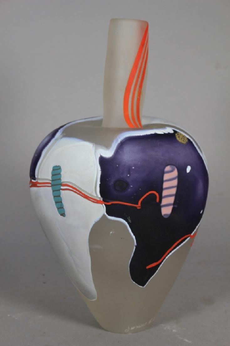 James R. Wilbat Art Glass Vase (1 of 7)