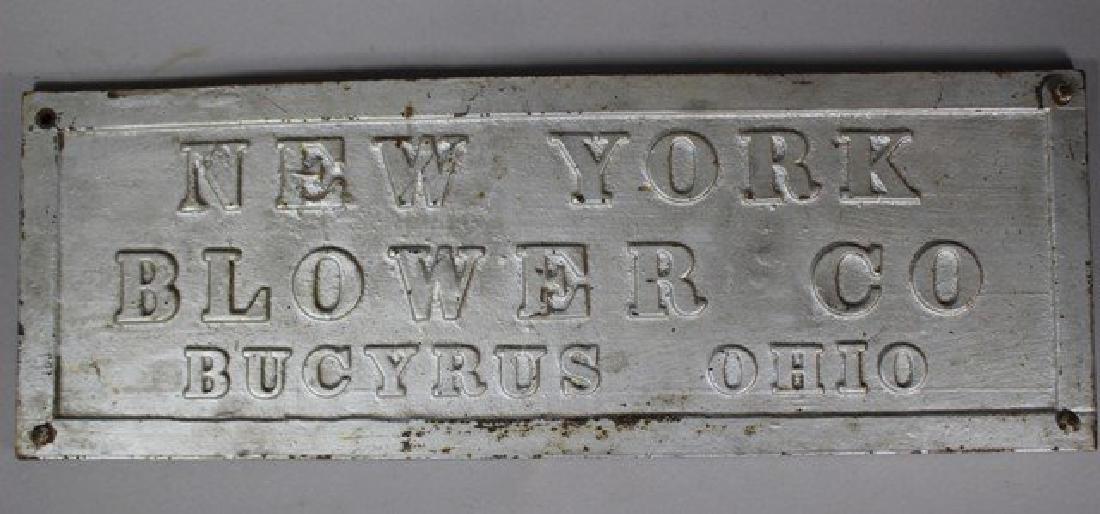Antique New York Blower Co. Cast Iron Builder's Plate (1 of 7)
