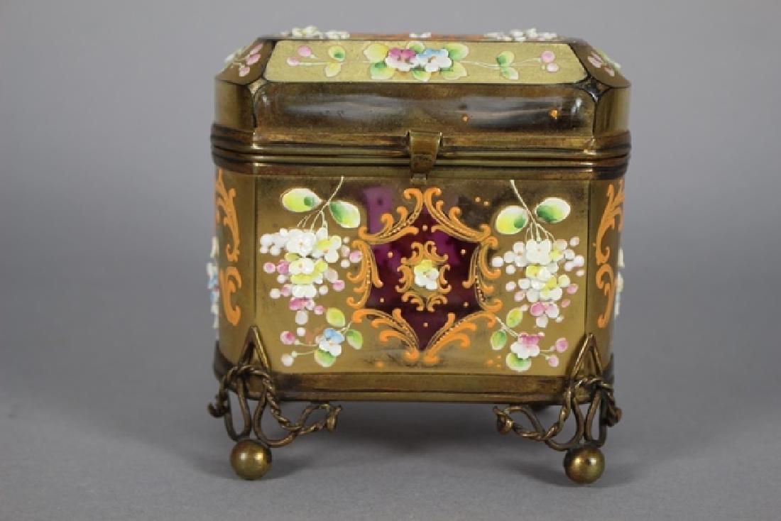French Enameled Glass Lidded Box (1 of 8)