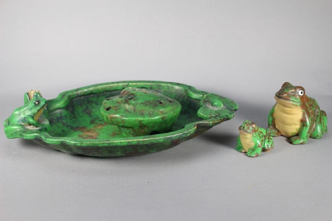 Weller Coppertone Pottery 4pc Pond Set (1 of 9)