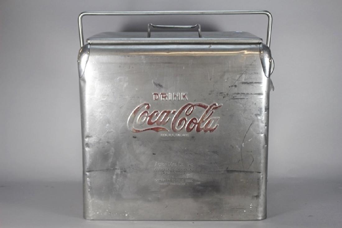 1950's Stainless Steel Coca-Cola Picnic Cooler (1 of 7)