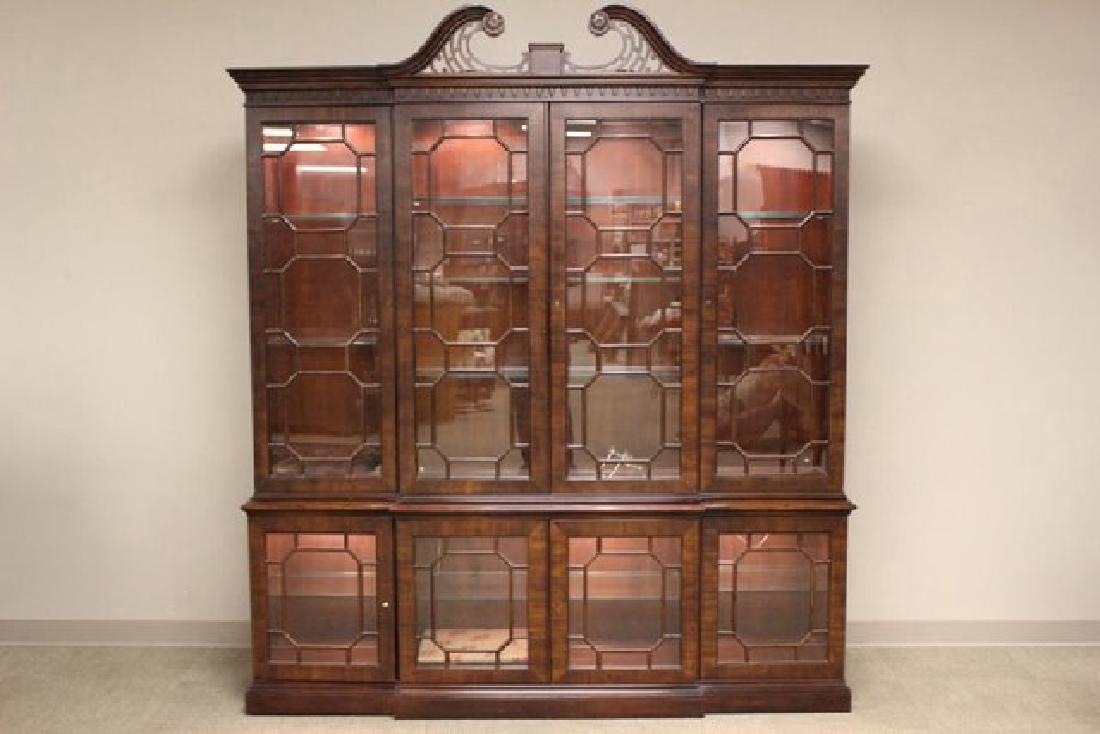 Henredon Chinese Chippendale Breakfront (1 of 7)