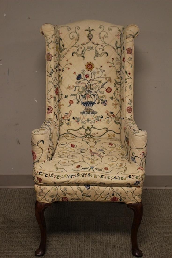 Early 19th C. Quilted Queen Anne Chair (1 of 8)