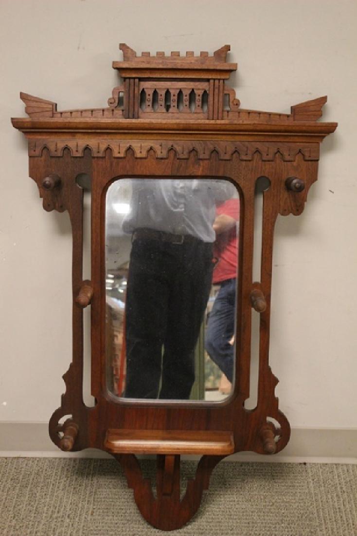Eastlake Victorian Hall Tree Mirror