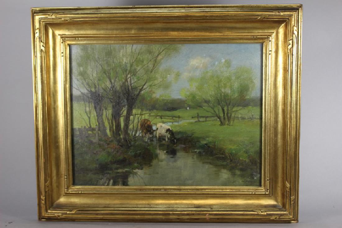 Charles Gruppe Oil On Board " Pasture Brook " (1 of 8)