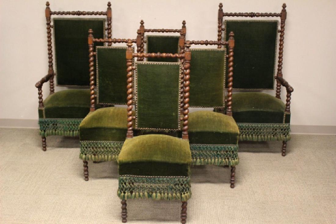 Scottish Walnut Barley Twist Dining Chairs (1 of 9)