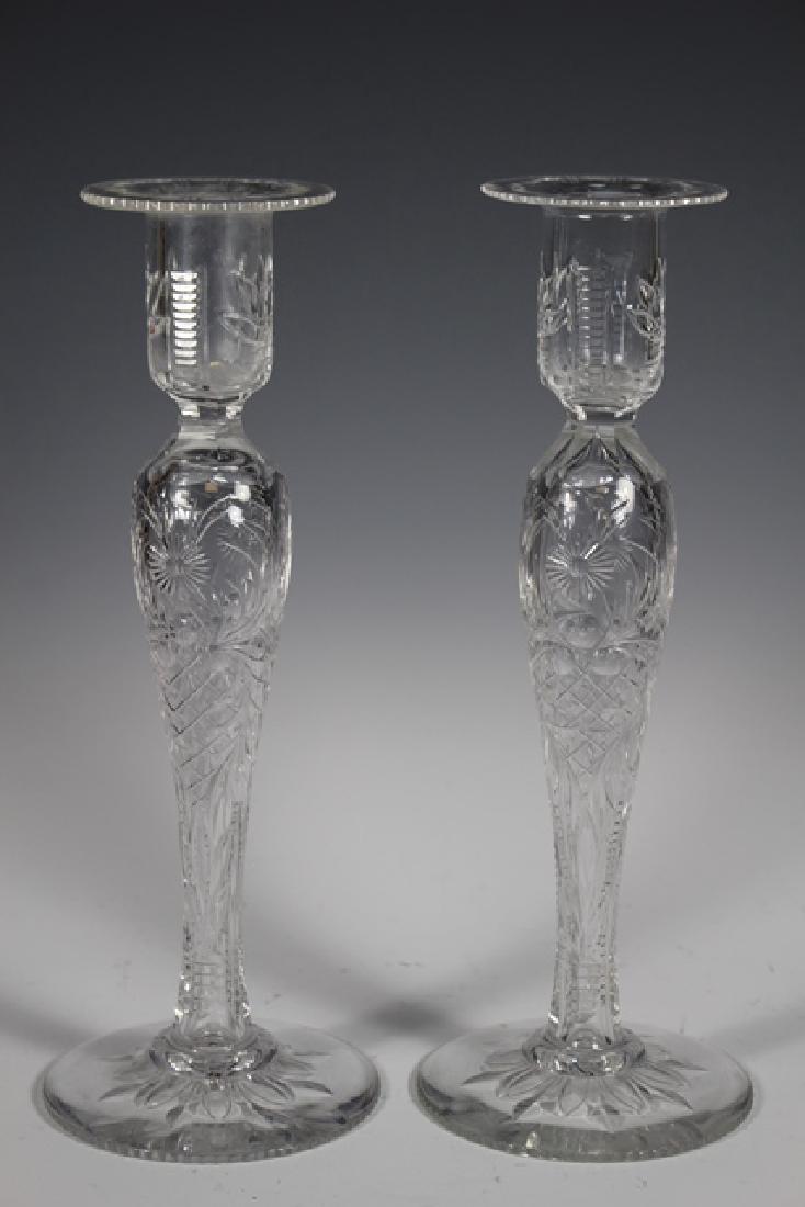 Pair of Cut glass Candlesticks (1 of 6)
